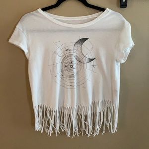 American eagle fringe crop top